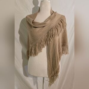 Fringed Tan Shawl